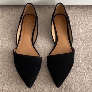 J.Crew Black Suede Flats | Size 9.5